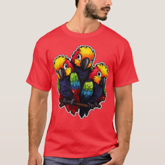 Colourful Parrot Cockatoo Parakeet Macaws Parrot 1 T-Shirt