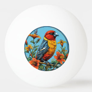 Colourful Parrot crossbill Bird Ping Pong Ball