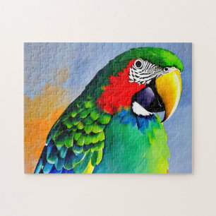 Colourful parrot jigsaw puzzle