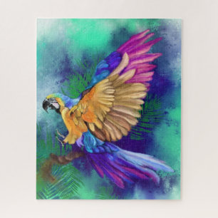 Colourful Parrot Jigsaw Puzzle Watercolor