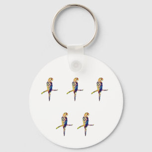 Colourful Parrot Mug Key Ring