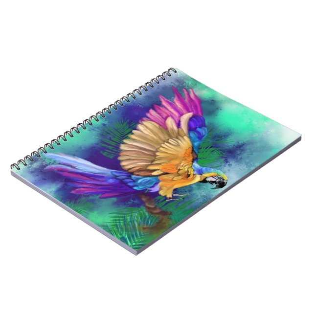 Colourful Parrot Notebook (Left Side)
