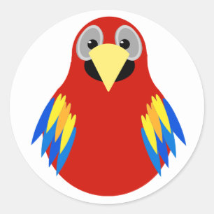 Colourful Parrot Sticker