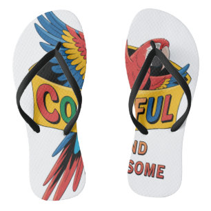 Colourful Parrot Thongs