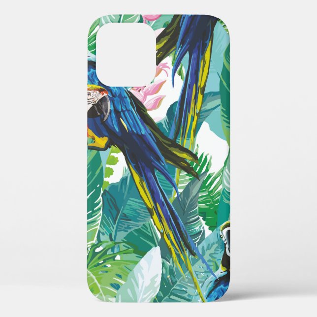 colourful parrots and exotic flowers Case-Mate iPhone case (Back)