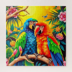 Colourful parrots  jigsaw puzzle