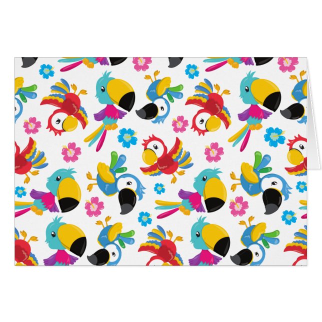 Colourful Parrots, Tropical Parrots, Birds, Flower (Front Horizontal)