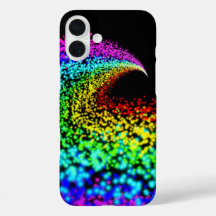 Colourful particles iPhone 16 plus case