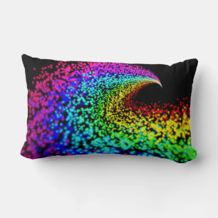 Colourful particles lumbar cushion