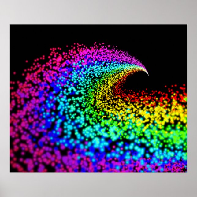 Colourful particles poster (Front)