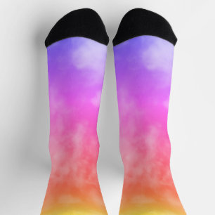 Colourful Partly Cloudy Sky Abstract Photography Socks