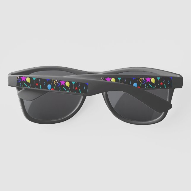 Colourful party balloons and stars sunglasses (Back)