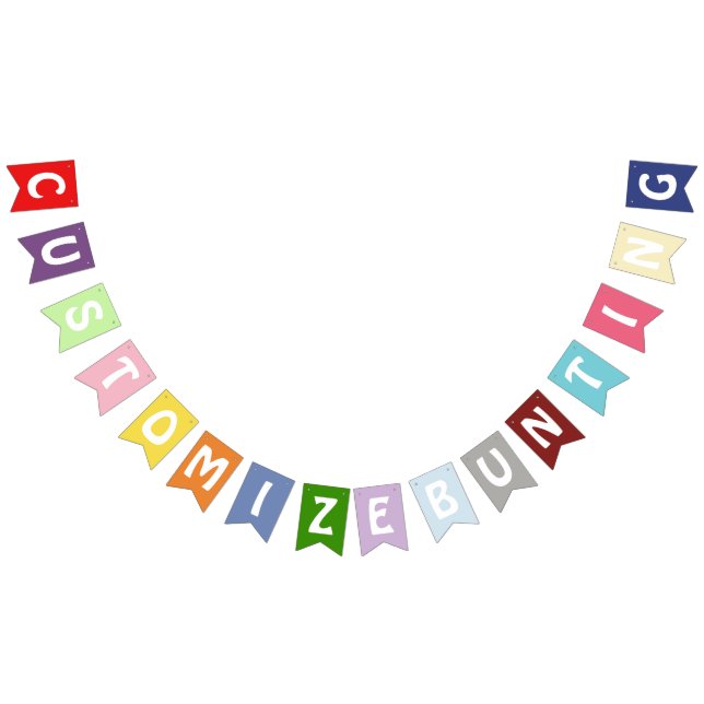 Colourful Party Bunting Custom Banner (All)