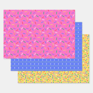Colourful Party Celebration Pattern Wrapping Paper