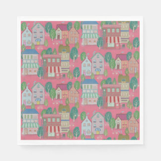 Colourful Party Paper Napkin — Strawberry Sherbet
