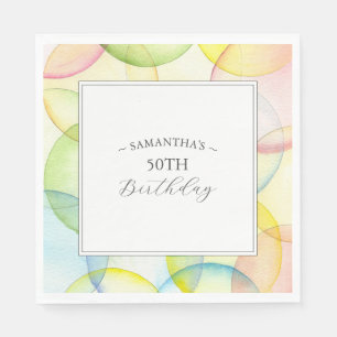 Colourful Party Personalised Birthday Napkins