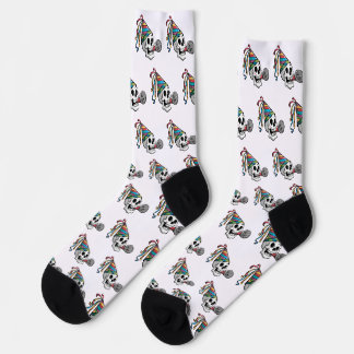 Colourful Party Skull Socks
