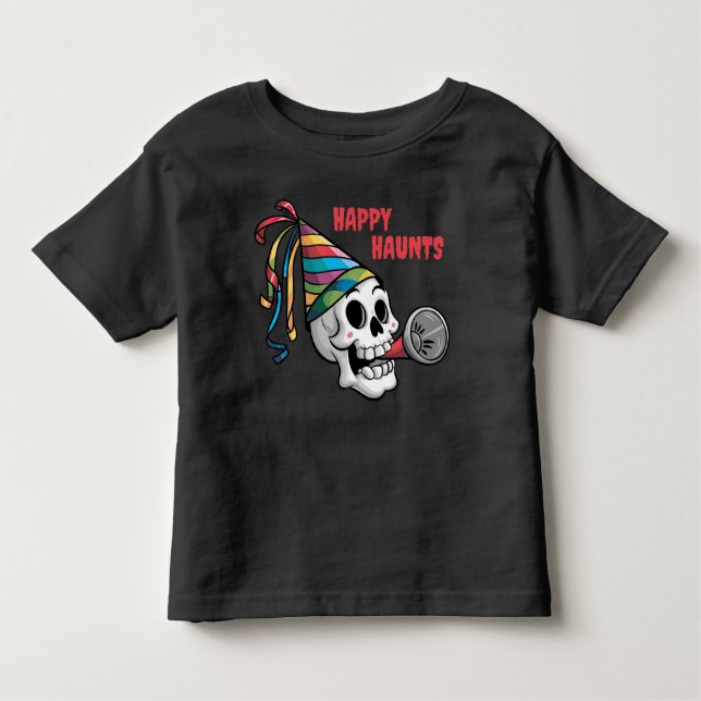 Colourful Party Skull Toddler T-Shirt (Front)