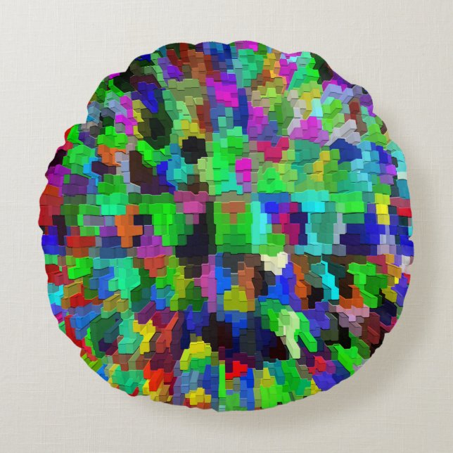 Colourful Partyin'...... Round Cushion (Front)