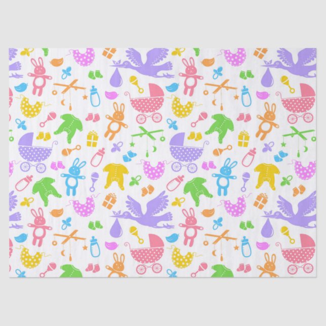Colourful Pastel Baby Tissue Paper (Front)