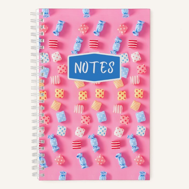Colourful Pastel Candies  Notebook (Front)