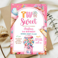 Colourful Pastel Candies Two Sweet 2nd Birthday