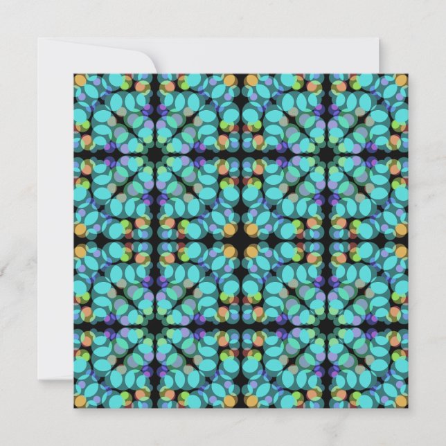 Colourful Pastel Dots Translucent Repeat Pattern Card (Front)