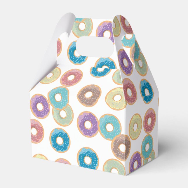 Colourful Pastel Doughnuts & Sprinkles Pattern Favour Box (Front Side)
