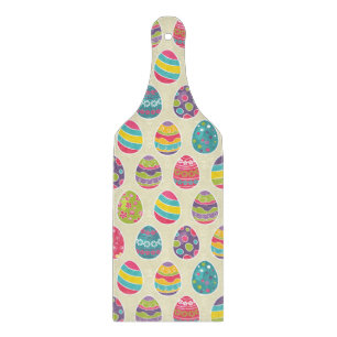 Colourful Pastel Easter Eggs Cute Pattern Cutting Board