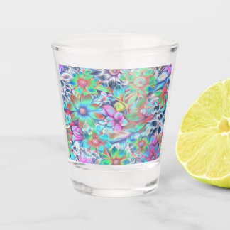 Colourful Pastel Floral #2 Shot Glass