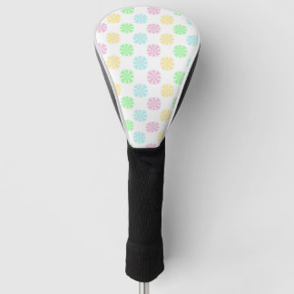 Colourful pastel flower pattern golf head cover