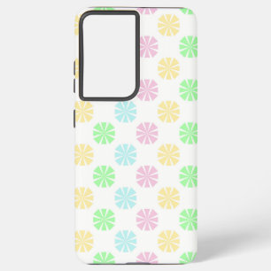 Colourful pastel flower pattern samsung galaxy case