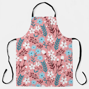 Colourful pastel Flower Seamless Pattern with pink Apron