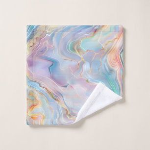 Colourful Pastel Gold Agate Marble Decorative Bath Towel Set