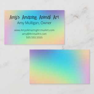 Colourful Pastel Gradient Business Card