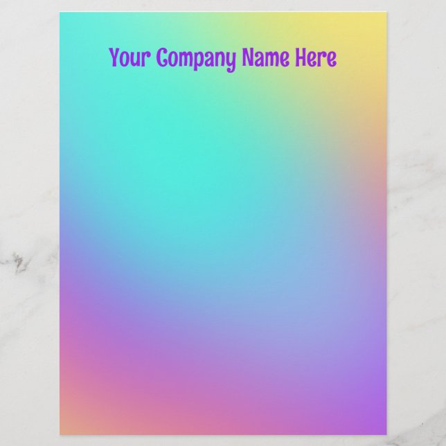 Colourful Pastel Gradient Letterhead (Front)