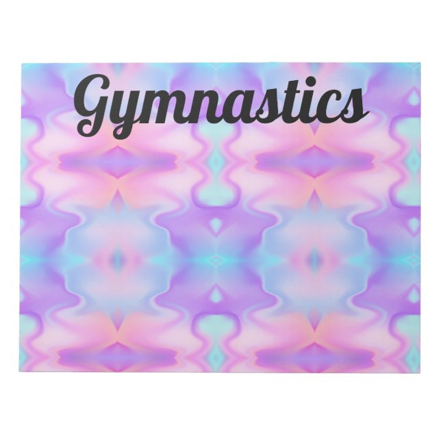 Colourful Pastel Gymnastics Notepad (Front)