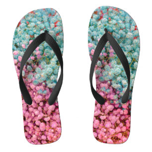 Colourful Pastel Gypsophila Baby Breath Flowers Pa Thongs