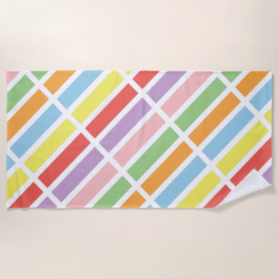Colourful Pastel Hues Beach Towel