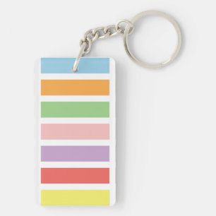 Colourful Pastel Hues Key Ring