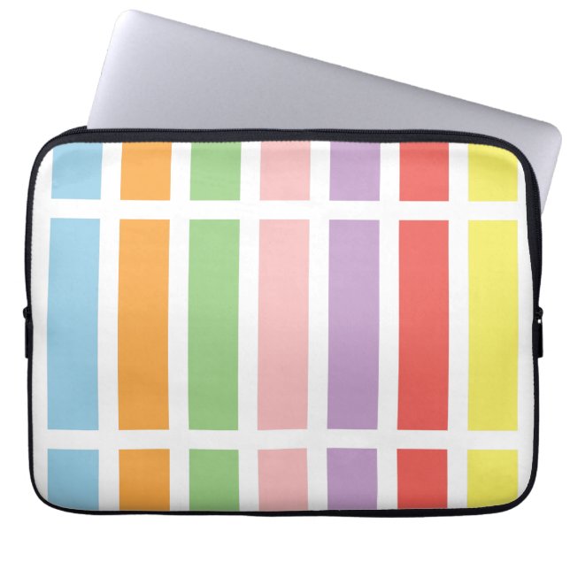 Colourful Pastel Hues Laptop Sleeve (Front)