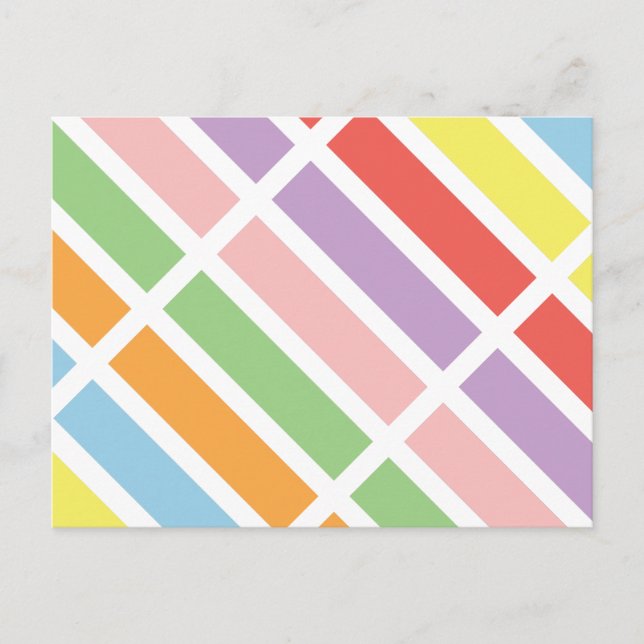 Colourful Pastel Hues Postcard (Front)