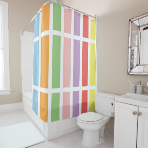 Colourful Pastel Hues Shower Curtain