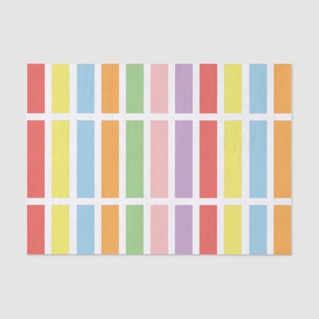 Colourful Pastel Hues Tissue Paper (Front)