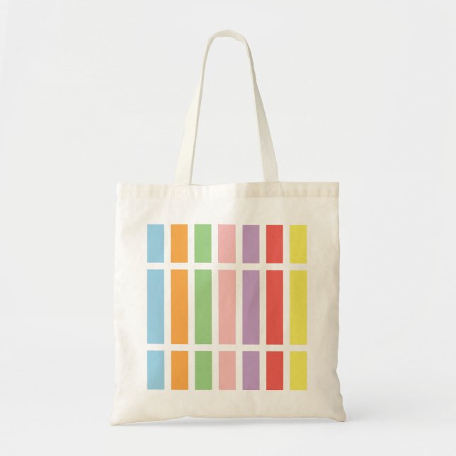Colourful Pastel Hues Tote Bag (Front)