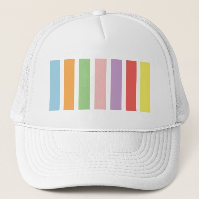 Colourful Pastel Hues Trucker Hat (Front)