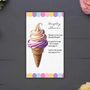 Colourful Pastel Ice Cream Sundae Baby Shower Enclosure Card