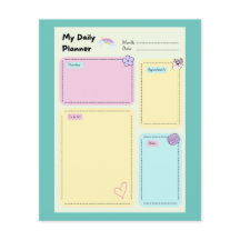 Colourful Pastel Kawaii Cute Daily Planner