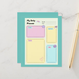 Colourful Pastel Kawaii Cute Daily Planner