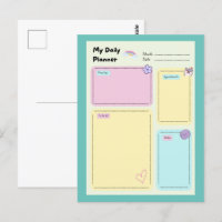 Colourful Pastel Kawaii Cute Daily Planner